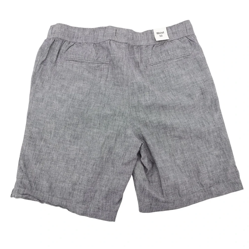 NEW Banana Republic Tailored Slim Fit Stretch Shorts Gray Mens 32 Drawstring